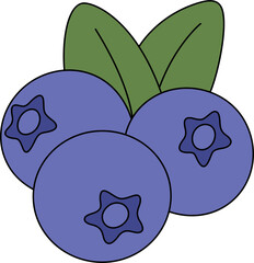 clipart vector illustration of Blueberry