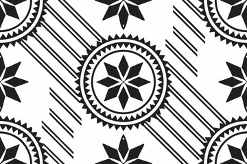 Geometric Starburst Pattern tribal native american