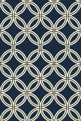 Interlocking Oval Japanese Pattern bundo tsunagi seamless