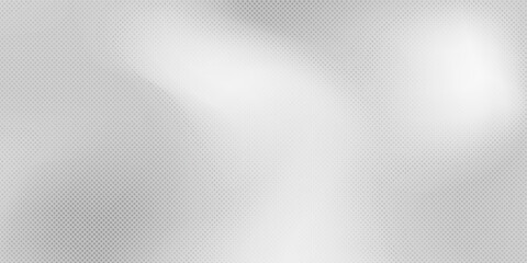 Abstract white and gray color background with halftone effect, dot pattern. Silver foil background with metal mirror texture. Vector illustration.