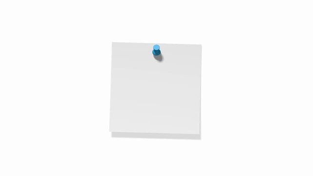 schaukelnder leerer Notizzettel