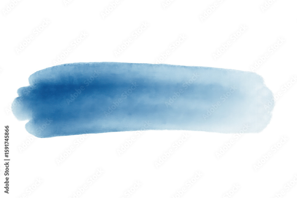 Poster soft blue watercolor gradient brushing, transparent overlay blending seamlessly into design backgrou