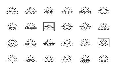 Comprehensive Collection of Social Media, Marketing, and Lifestyle Line Icons – Featuring Hashtags, Events, and Digital Tools