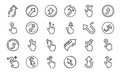 Comprehensive Collection of Social Media, Marketing, and Lifestyle Line Icons – Featuring Hashtags, Events, and Digital Tools