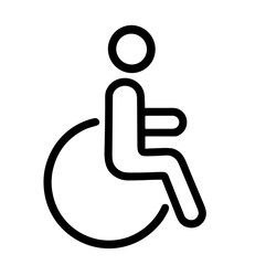 Disability & Accessible Living vector icon set, isolated  