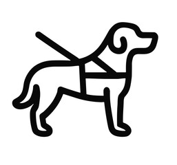 Guide dog icon for accessibility in Disability & Accessible Living  