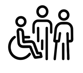Disability and Accessible Living vector icon set, isolated  