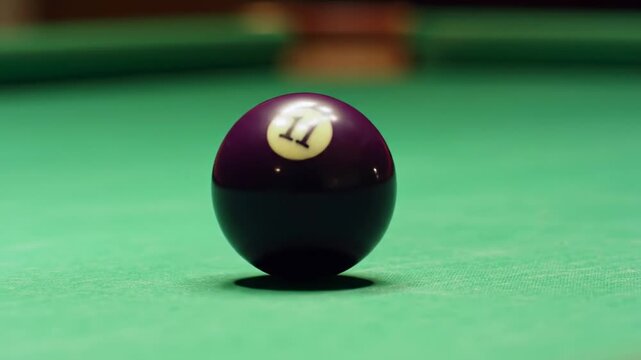 Pool ball on a green table (1)