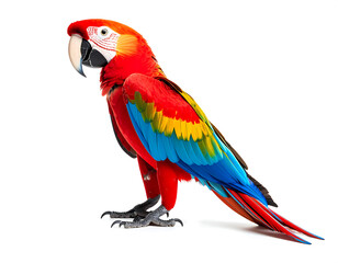 Obraz premium Parrot Isolated on White Background