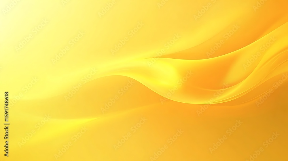 Poster abstract wavy yellow background with light gradient and smooth texture