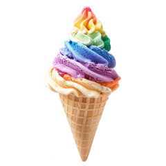 Rainbow ice cream cone
