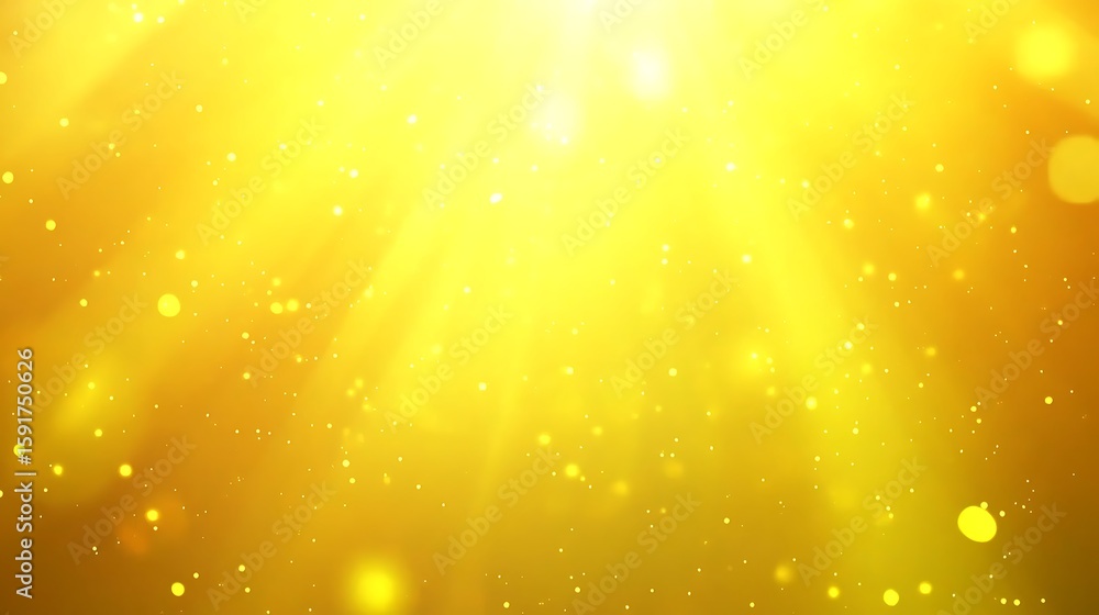 Poster abstract golden light burst background with bokeh and sparkle effect