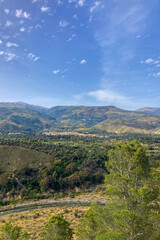 Hiking trail to Mulhacen peak in the spring in Sierra Nevada National Park, Spain