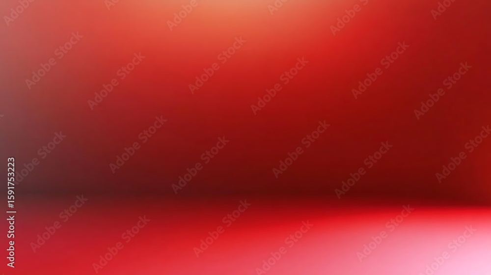 Poster creating a red room effect virtual studio background for product display