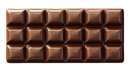 Obraz premium Shiny milk chocolate bar with rectangular squares