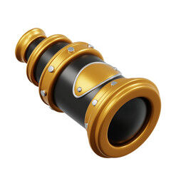 3D High-precision optical telescope used in astronomy for celestial observation and scientific research.