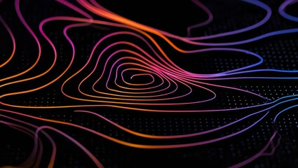 Trendy modern background and texture. Topographic multicolored linear background for design.