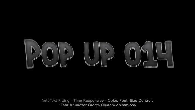 Pop Up Text Overlay (14) Editable Animation, Color & Font | Easy Animator Controls to Create Custom Text Animations	
