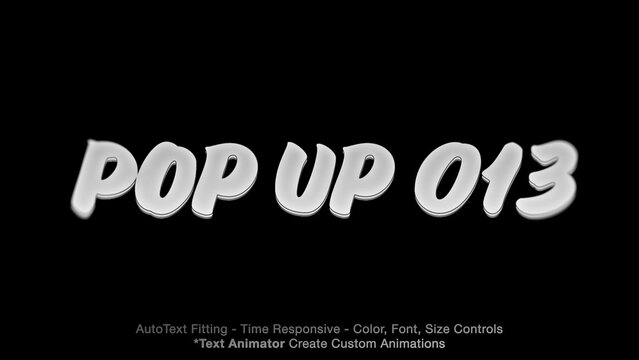 Pop Up Text Overlay (13) Editable Animation, Color & Font | Easy Animator Controls to Create Custom Text Animations	