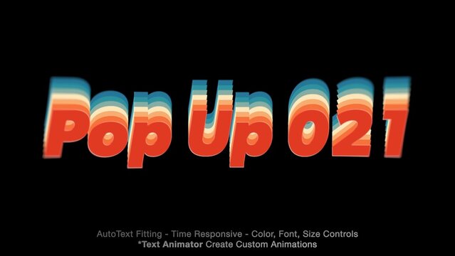 Pop Up Text Overlay (21) Editable Animation, Color & Font | Easy Animator Controls to Create Custom Text Animations	