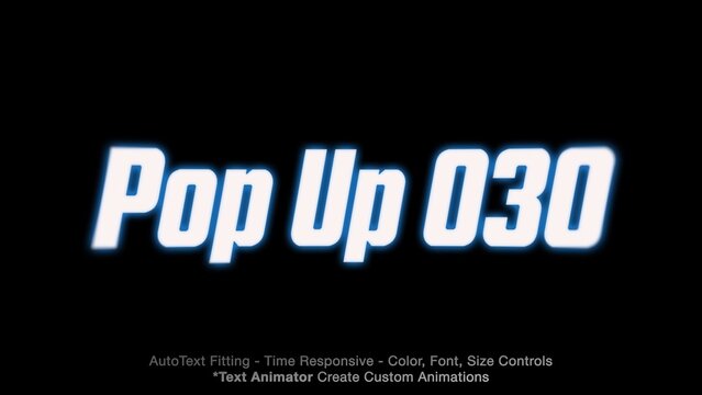 Pop Up Text Overlay (30) Editable Animation, Color & Font | Easy Animator Controls to Create Custom Text Animations	