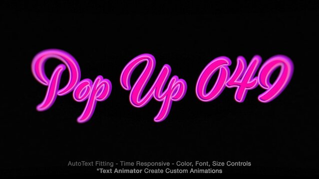 Pop Up Text Overlay (49) Editable Animation, Color & Font | Easy Animator Controls to Create Custom Text Animations	