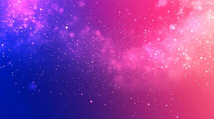 Abstract Glittering Particle Background with Pink and Blue Gradient Color Overlay