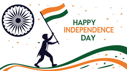 Indian independence day graphic illustration