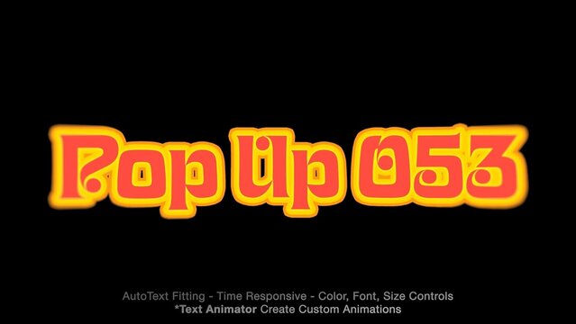 Pop Up Text Overlay (53) Editable Animation, Color & Font | Easy Animator Controls to Create Custom Text Animations	