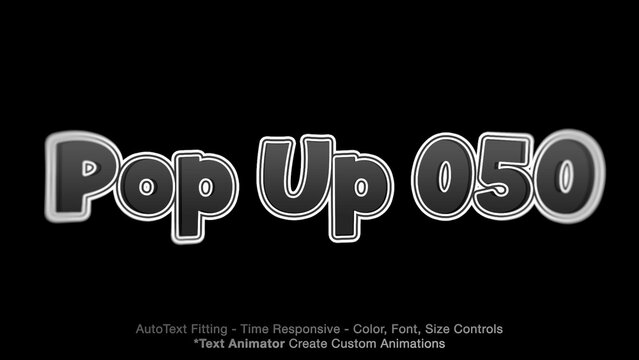 Pop Up Text Overlay (50) Editable Animation, Color & Font | Easy Animator Controls to Create Custom Text Animations	