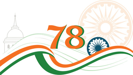 Indian national day anniversary graphic