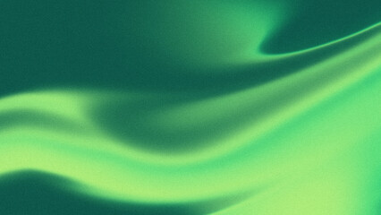 Abstract liquid wavy background with fresh green glowing texture. Dark and light color blend effect. Modern design template