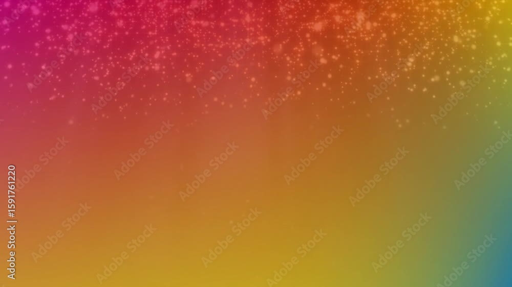Poster on start gradient shifting magenta to cyan while glowing particles drifting down for calm backdrop