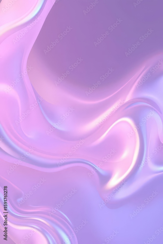 Poster digital abstract background featuring fluid shapes and gradients in soft purple tones for artistic d