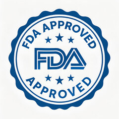 FDA Approved Food and Drug Administration icon, symbol, label, badges.