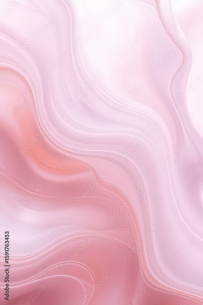 Aufkleber abstract pink waves create a serene and fluid design, reflecting softness and elegance in the compos