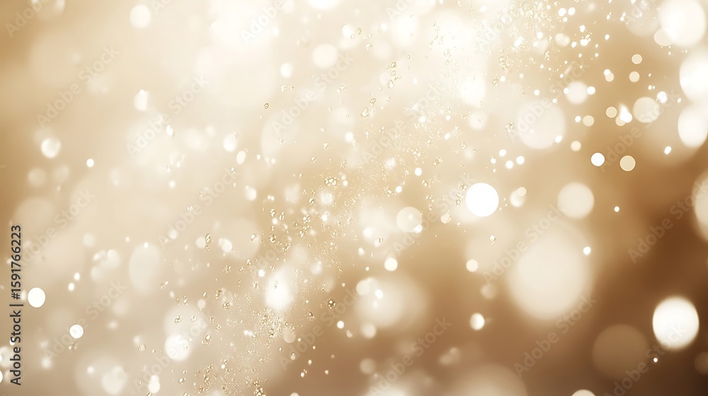 Poster glowing gold sparkling bokeh background with shimmering light effects