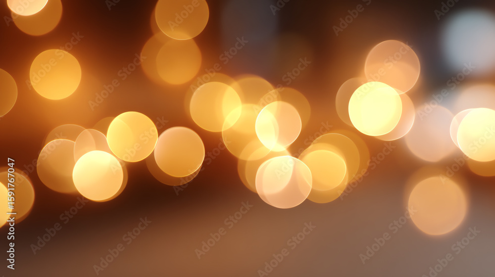 Poster a mesmerizing display of soft, glowing bokeh lights creating a warm and inviting atmosphere, perfect