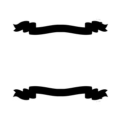 vector illustration of a silhouette of ribbon