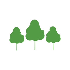 vector silhouette icon tree