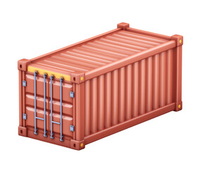 Detailed Illustration of a Shipping Container