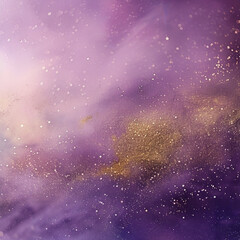 Obraz premium Violet Mist with Gold Accents
