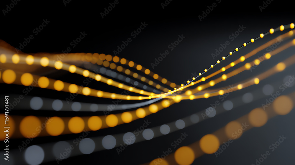Aufkleber abstract flowing lines of light create a dynamic visual experience showcasing movement, color, and e
