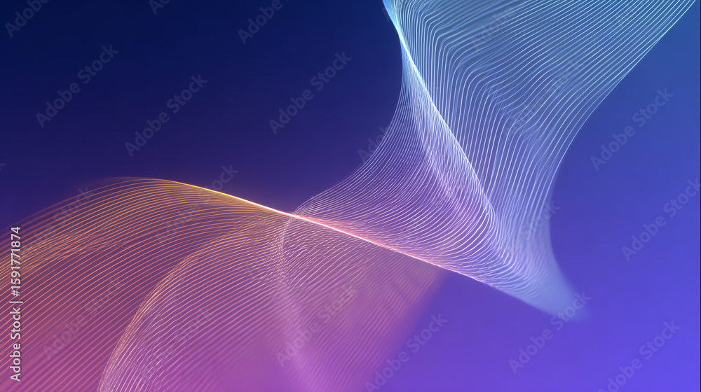 Poster abstract wave patterns in vibrant colors create a dynamic visual effect, perfect for modern design p