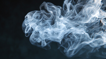 An ethereal swirl of smoke dances gracefully, capturing the mystique of nature's elements in a captivating display of movement.