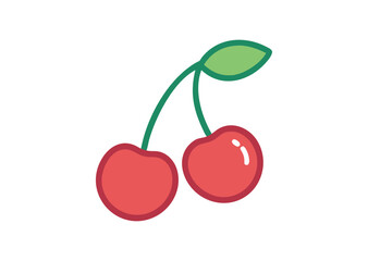 Cherry Vector, Cherry Icon Illustration