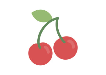 Cherry Vector, Cherry Icon Illustration