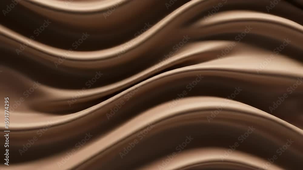 Poster smooth, flowing fabric texture in rich brown tones, creating an elegant backdrop for various uses