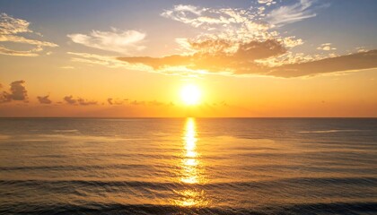 Sunrise over a calm ocean