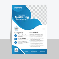 Corporate business flyer design editable vector template stylish illustration